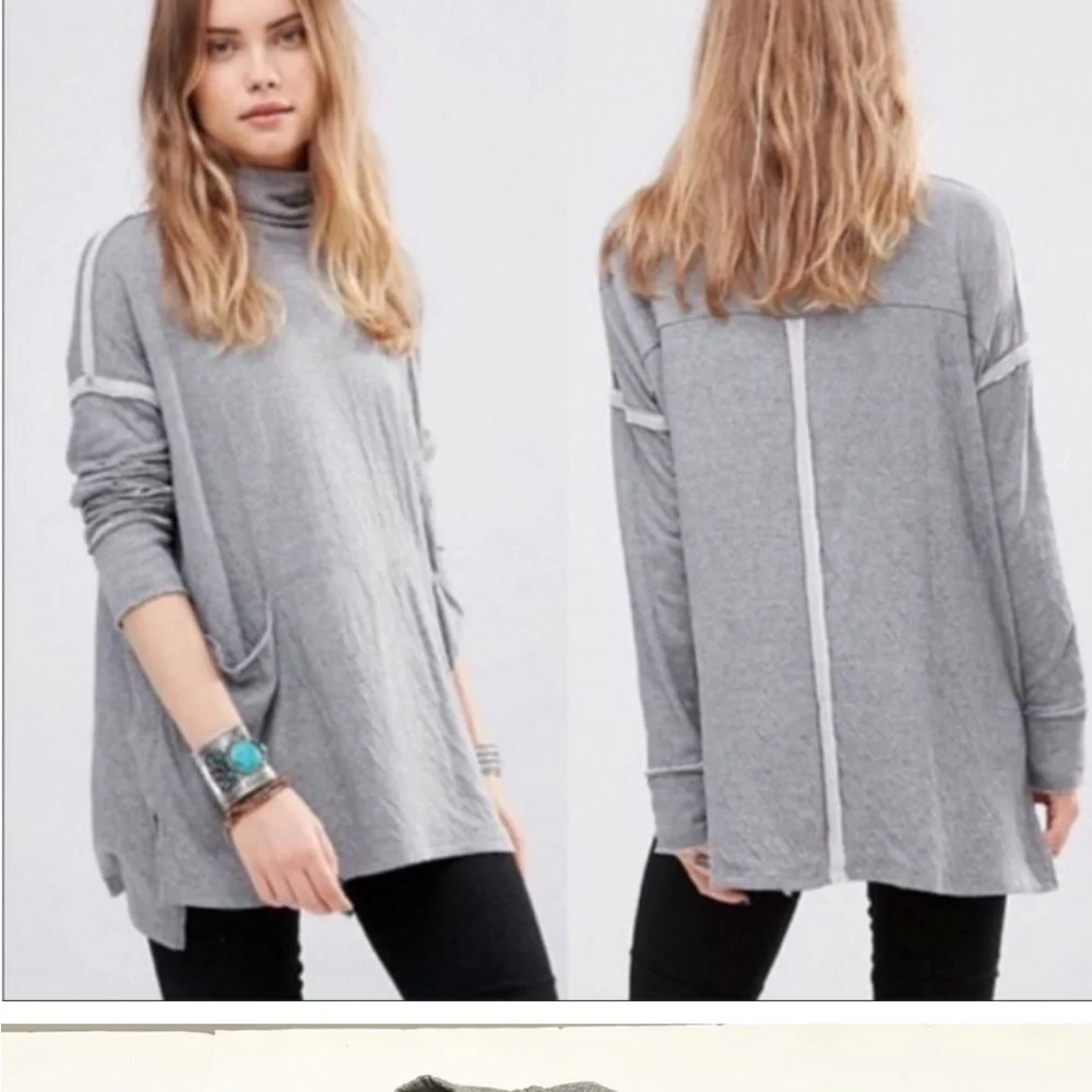 Free People Long Flight Pullover TurtleneckOversized PTP 27